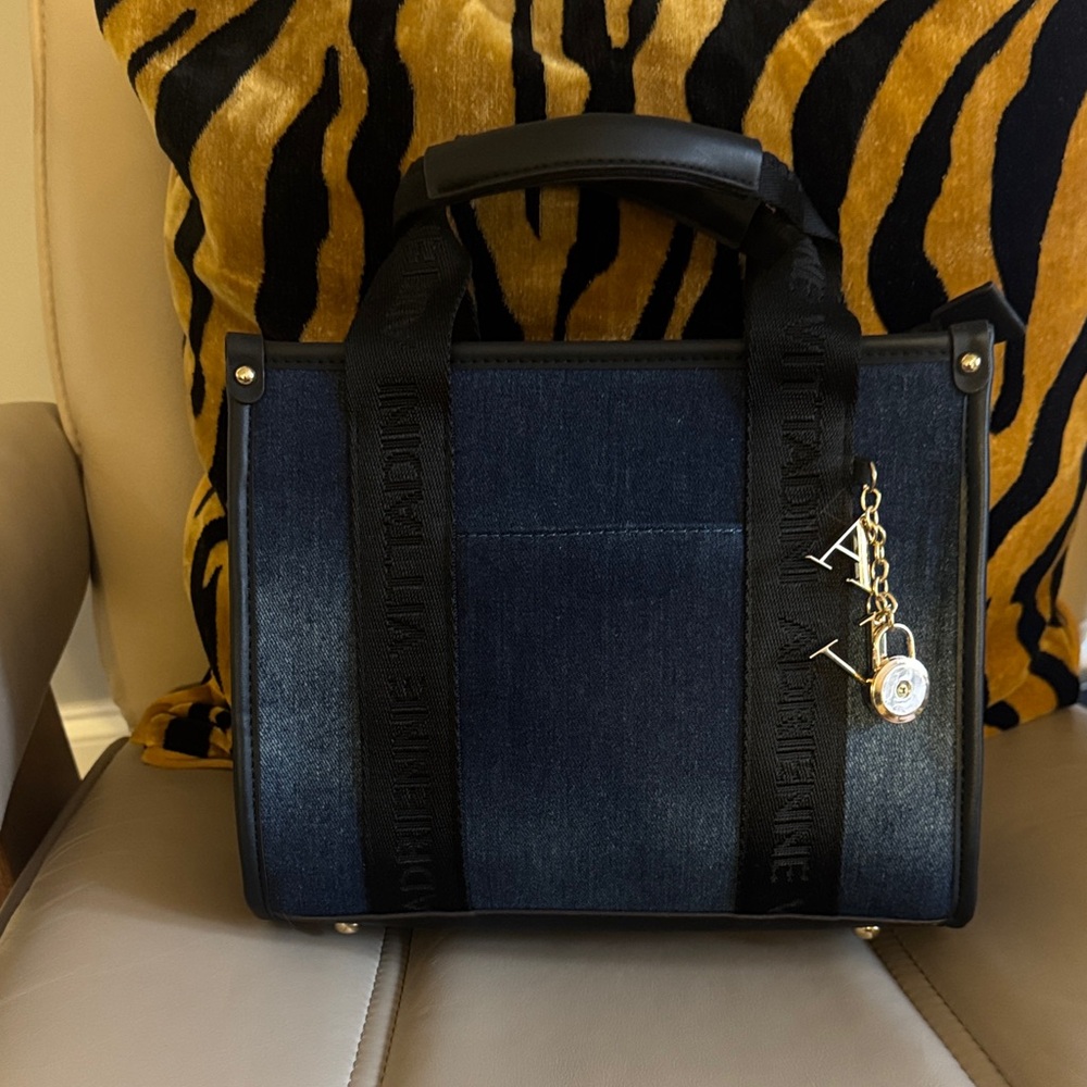 Stylish Denim and Black Women's Bag